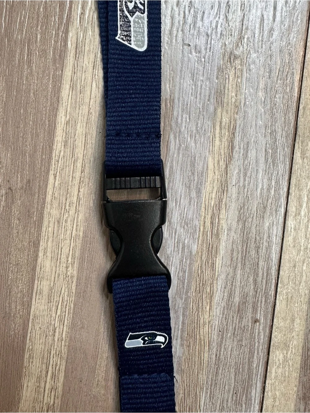 NFL Seattle Seahawks Navy Lanyard with Red Football Badge Reel NWT